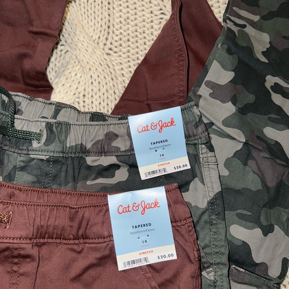 Cat & Jack Boys stretch tapered cargo pants bundle deal ! - Picture 16 of 16